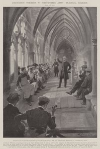 Kroningsarbeiders in Westminster Abbey, praktische religie door G.S. Amato